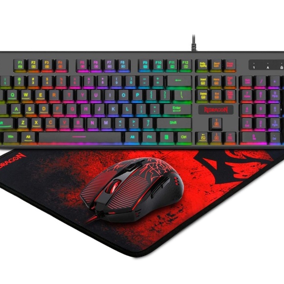 Redragon S107 Gaming Essentials 3-in-1 Set Keyboard/Mouse/Mouse new sealed - Picture 1 of 9